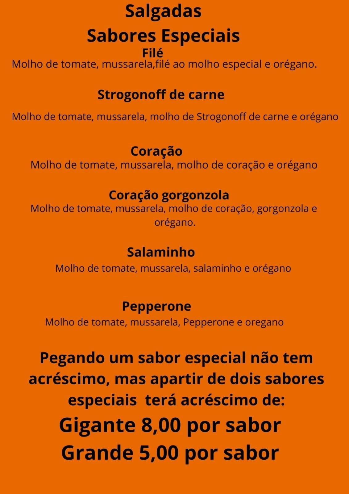 Help pizza cardápio
