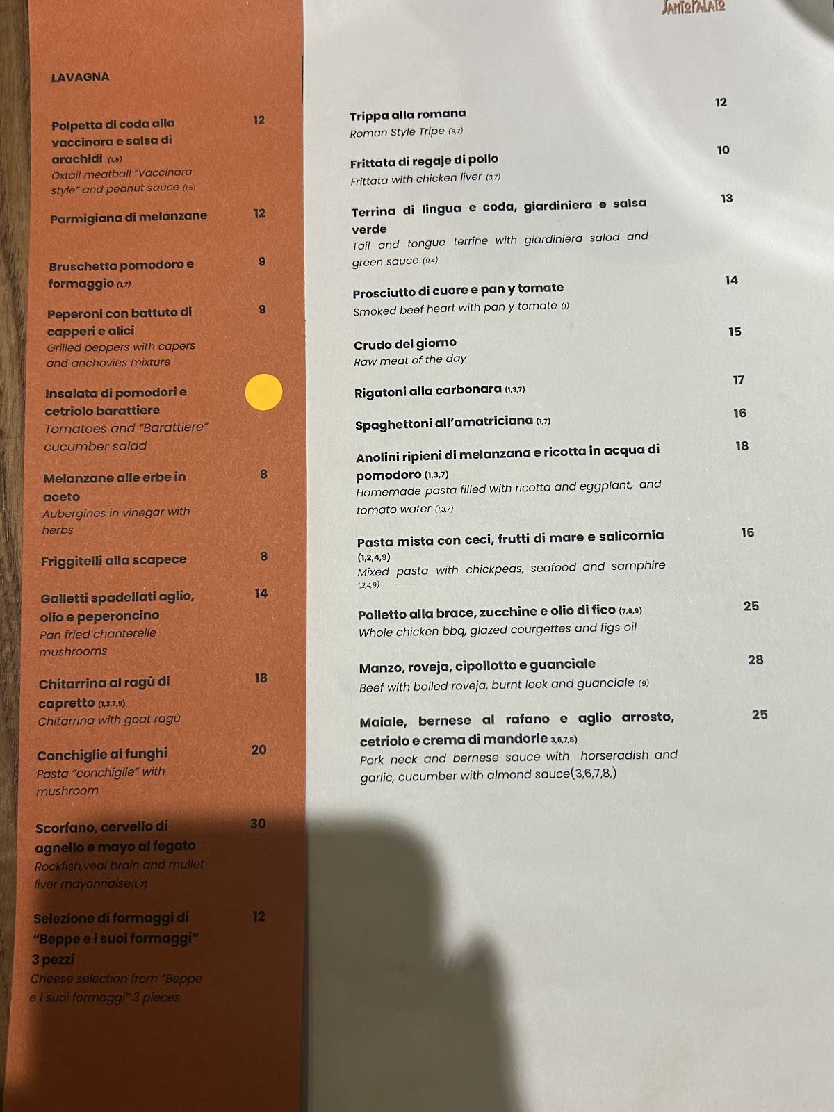 Menu di SantoPalato 