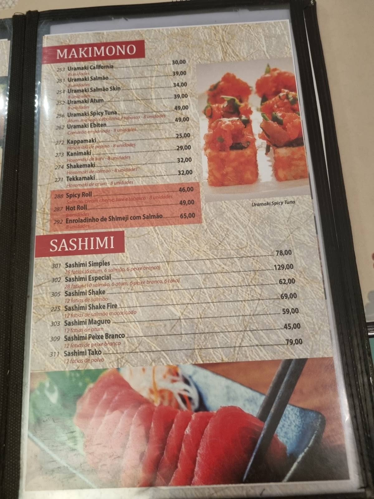 Azami Sushi cardápio