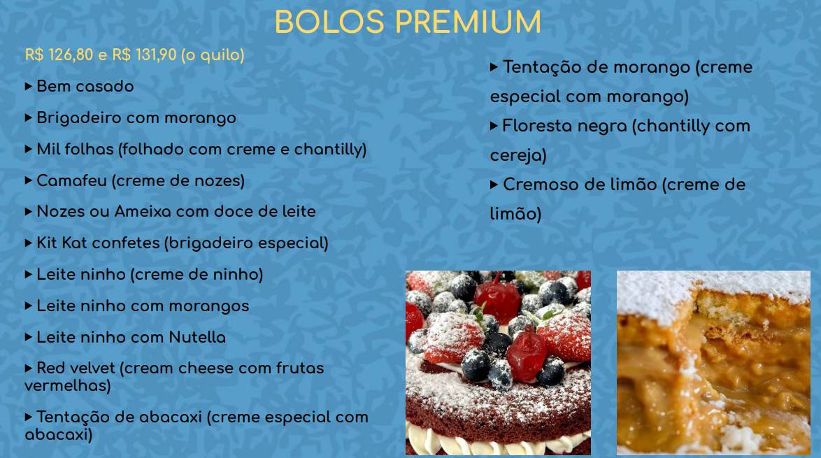 Mel Prazer Doceria & Café cardápio