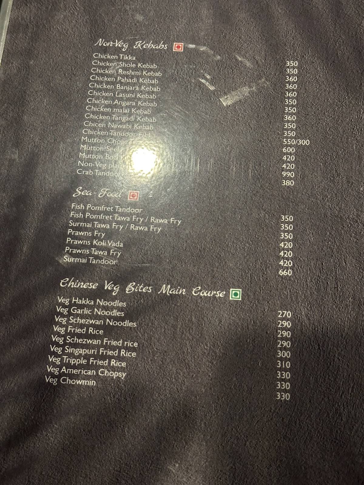 Manas Family Resto & Lounge menu