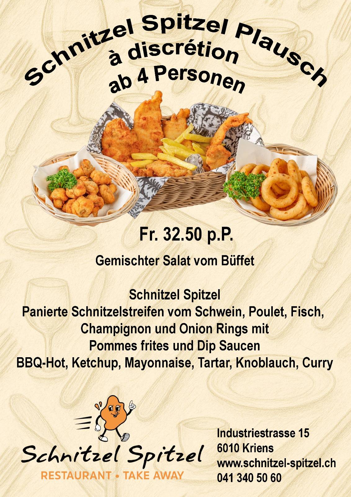 Menu di Schnitzel Spitzel Restaurant & Take Away 