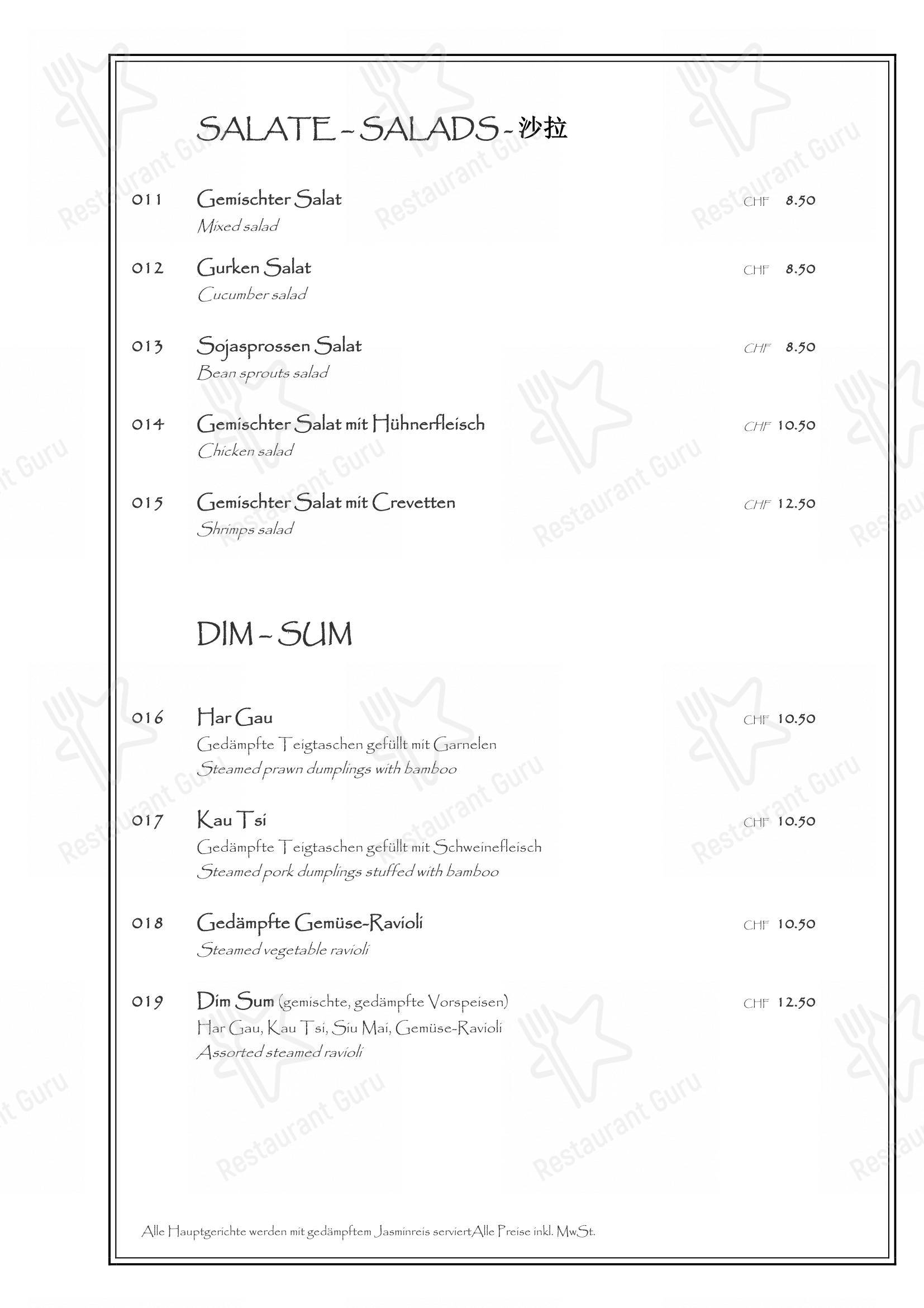 Schwanen in Lyss - Menu bar