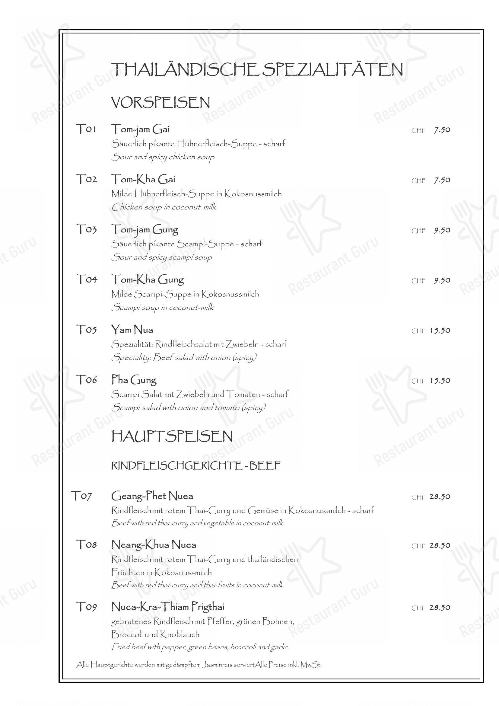Schwanen in Lyss - Menu bar