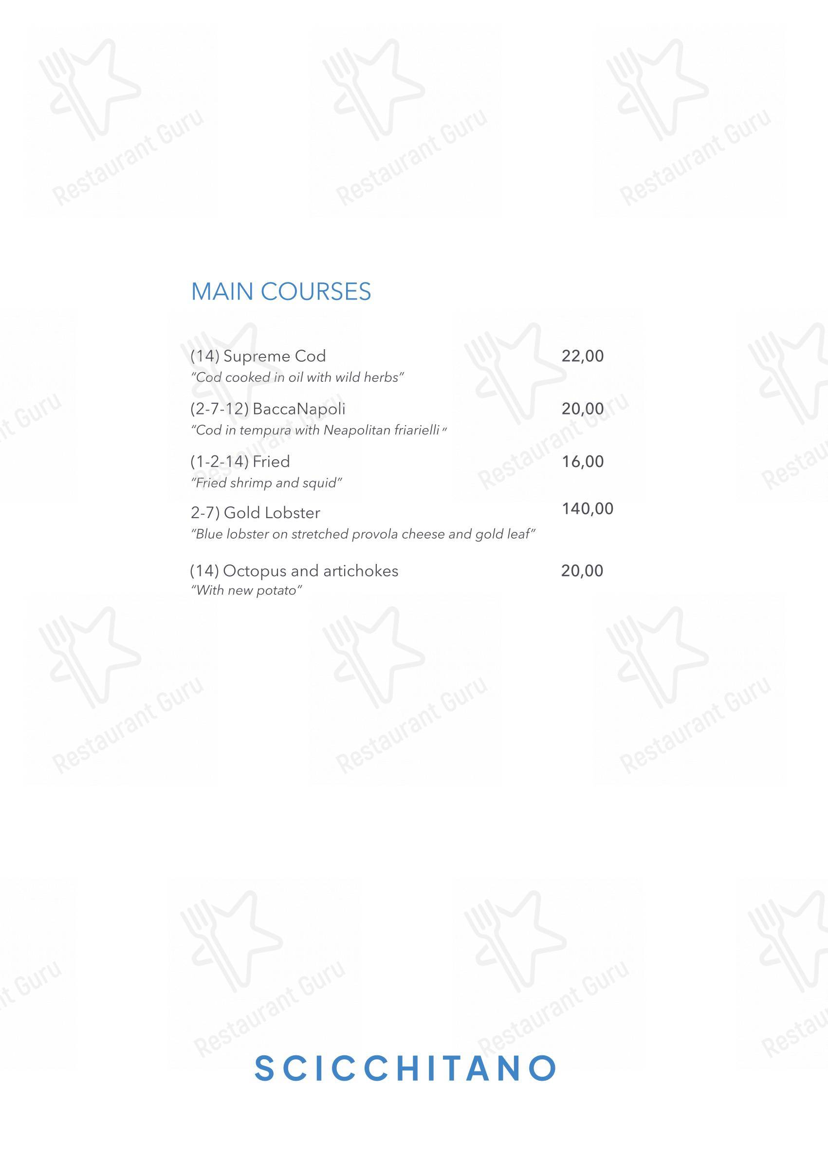 Menu per Scicchitano Ristorante Napoli ristorante