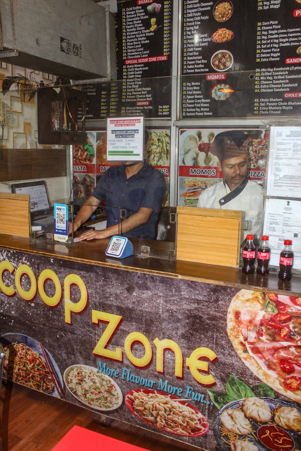 Scoop Zone Restaurant menu