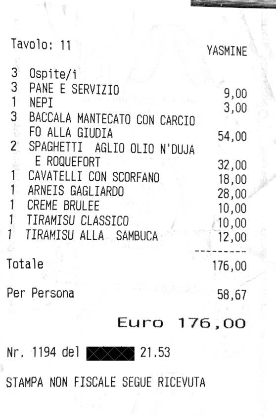 Menu di Secondo Tradizione 
