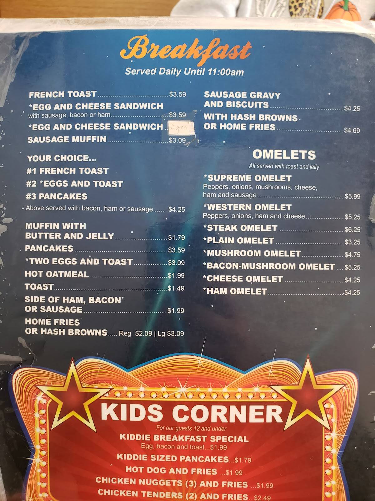 Menu at SeeMor's AllStar Grill restaurant, Normalville
