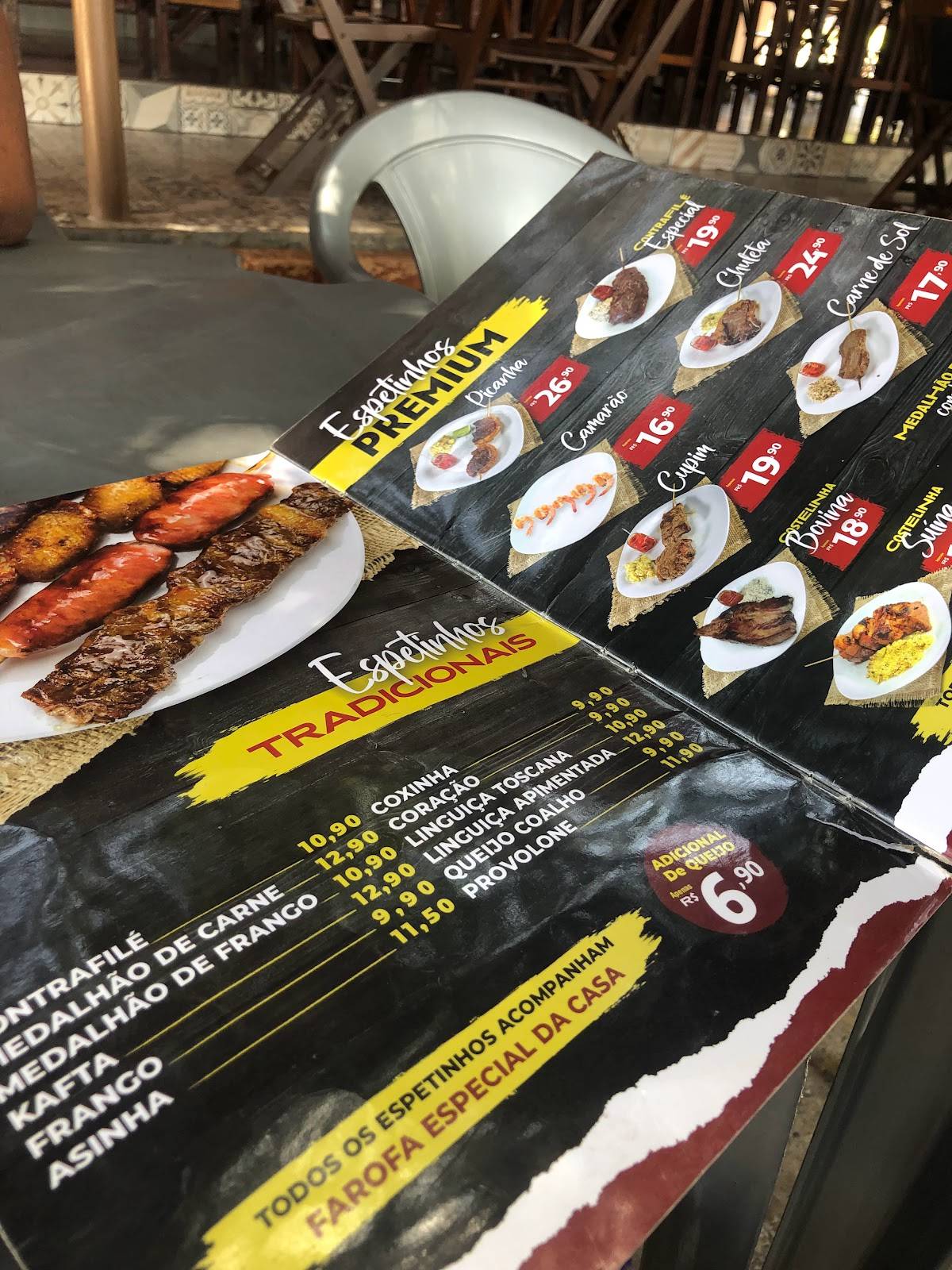 Seu Zé e seu Mané cardápio