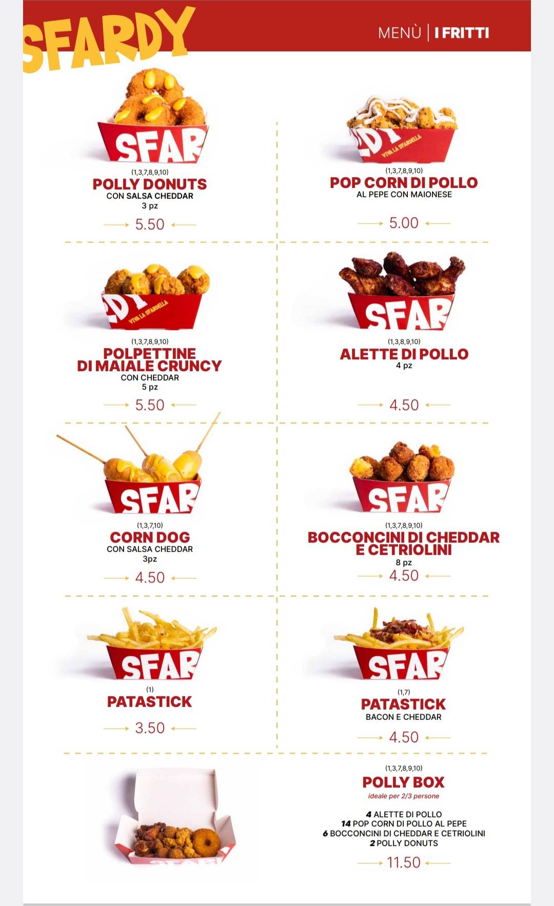 Menu di Sfardy 
