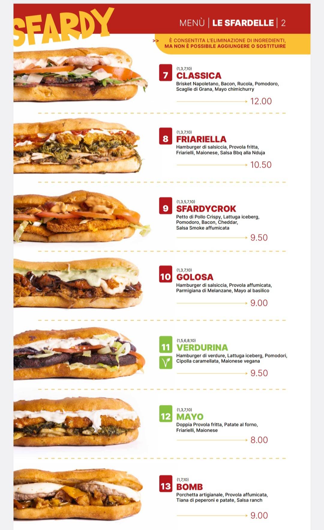 Menu di Sfardy 