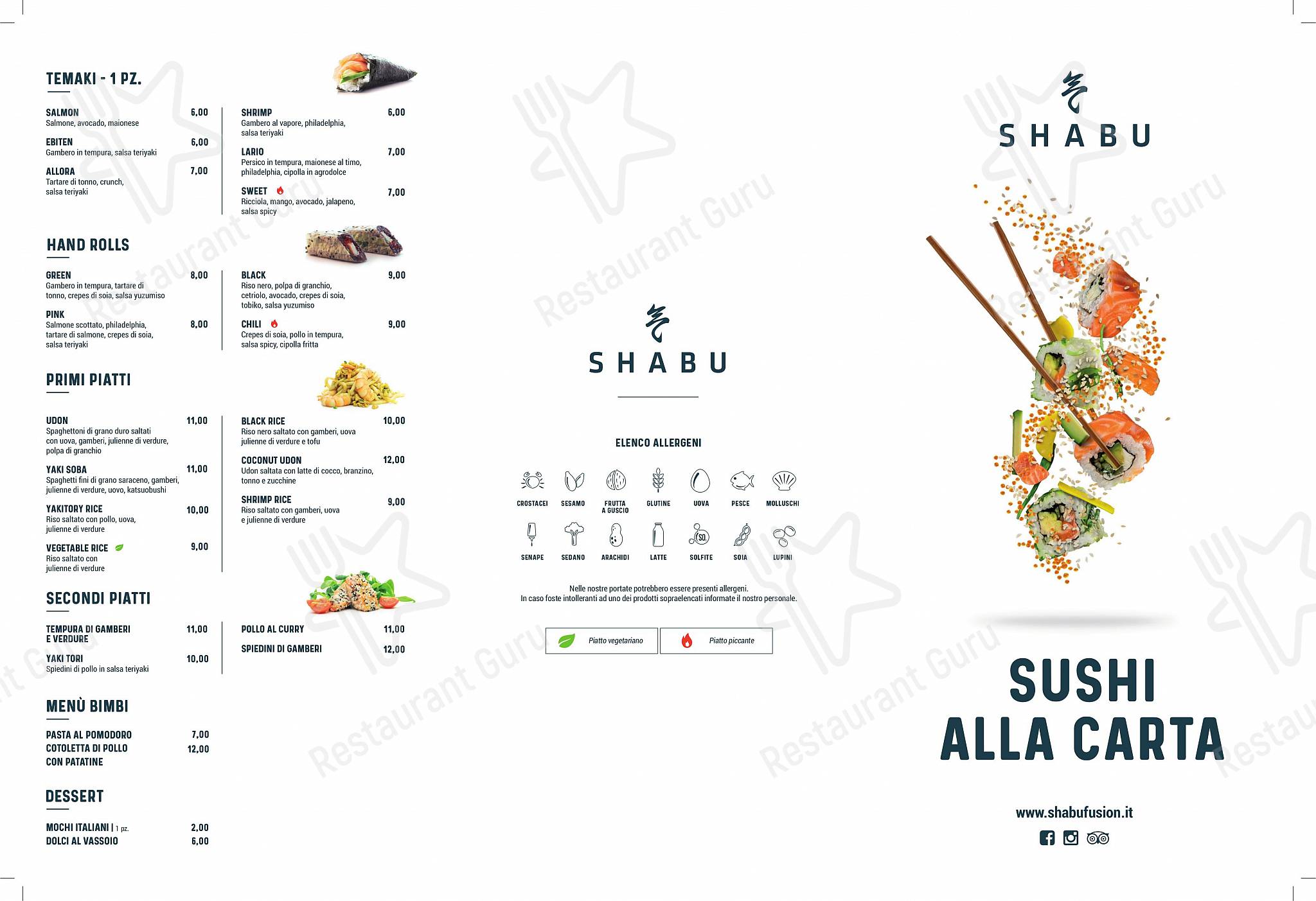 Menu Dinner per Shabu Como in Como