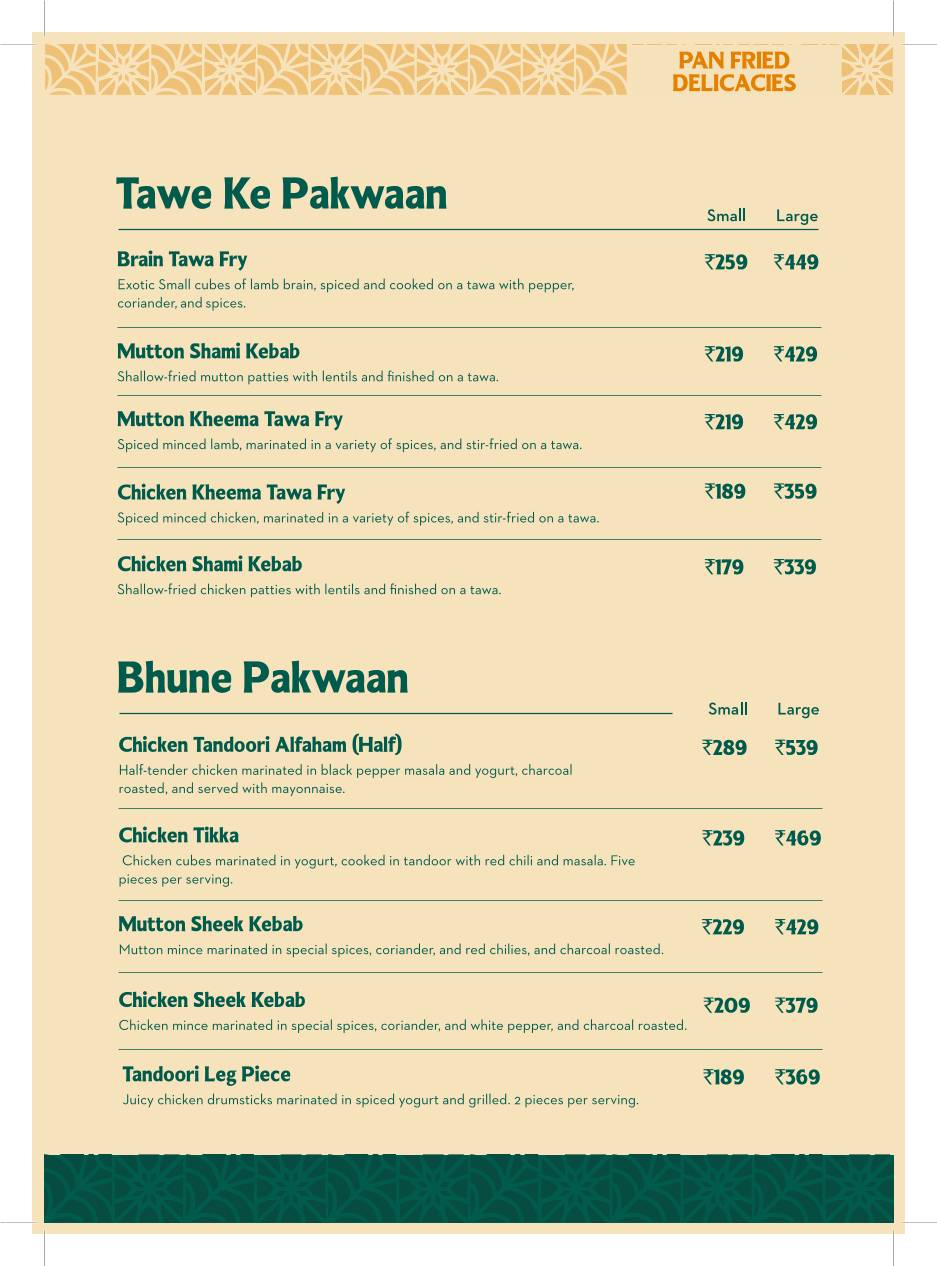 Sharief Bhai Biryani Tumkur menu