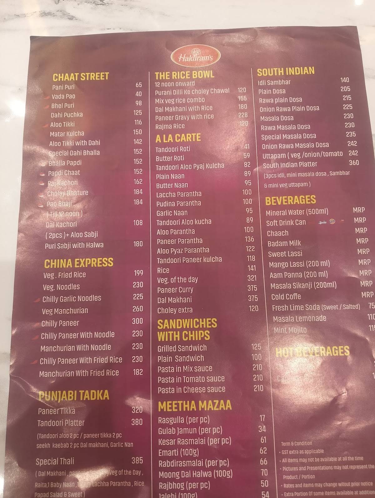 Sharma's restaurant ( A Multicuisine Restaurant ) menu