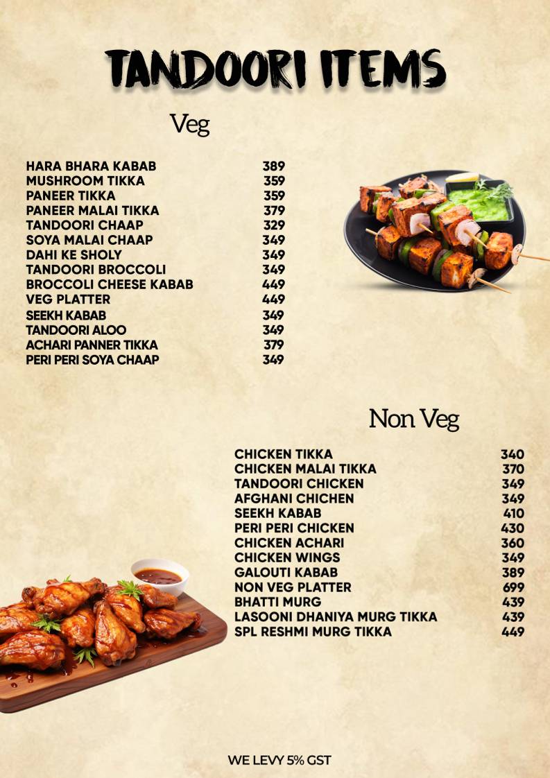 Sharrazz Cafe In Satyaniketan & Roof Top Dining menu