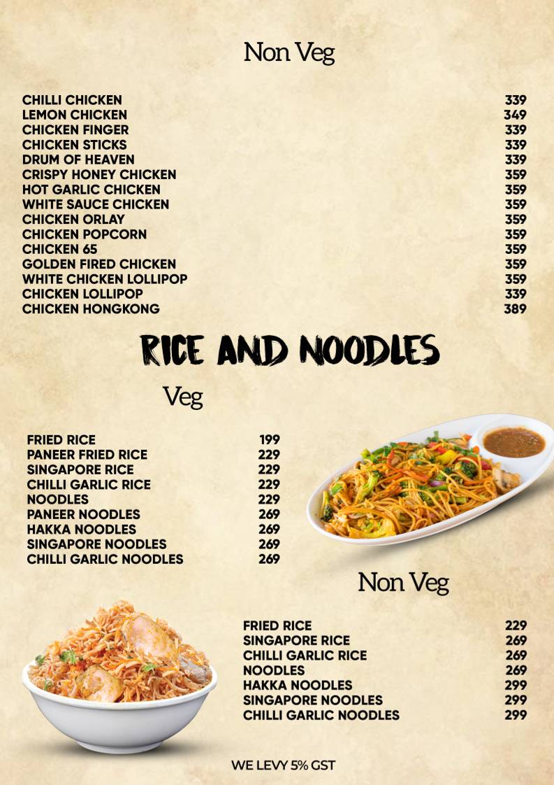 Sharrazz Cafe In Satyaniketan & Roof Top Dining menu