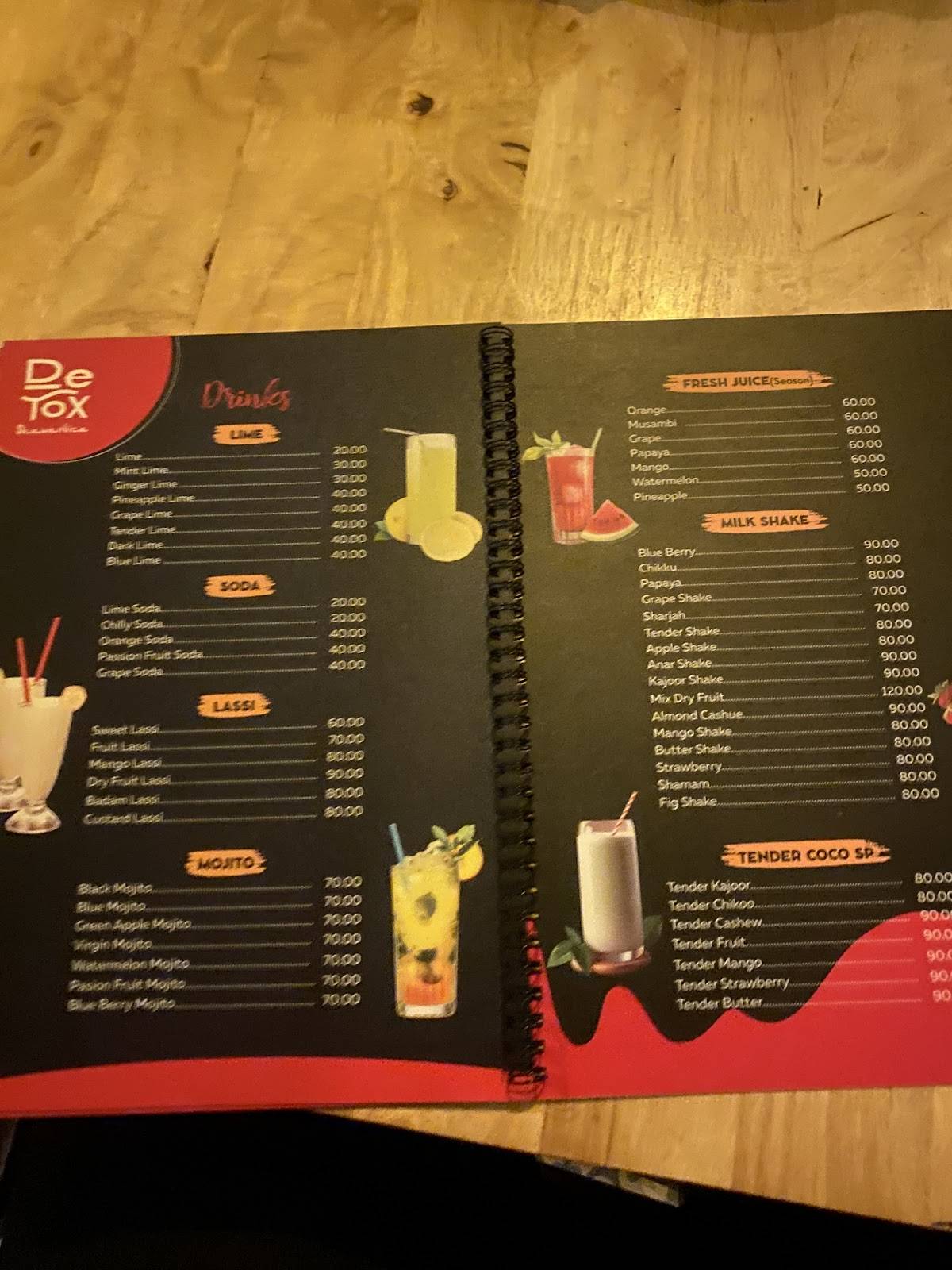 Detox Shawarbica menu