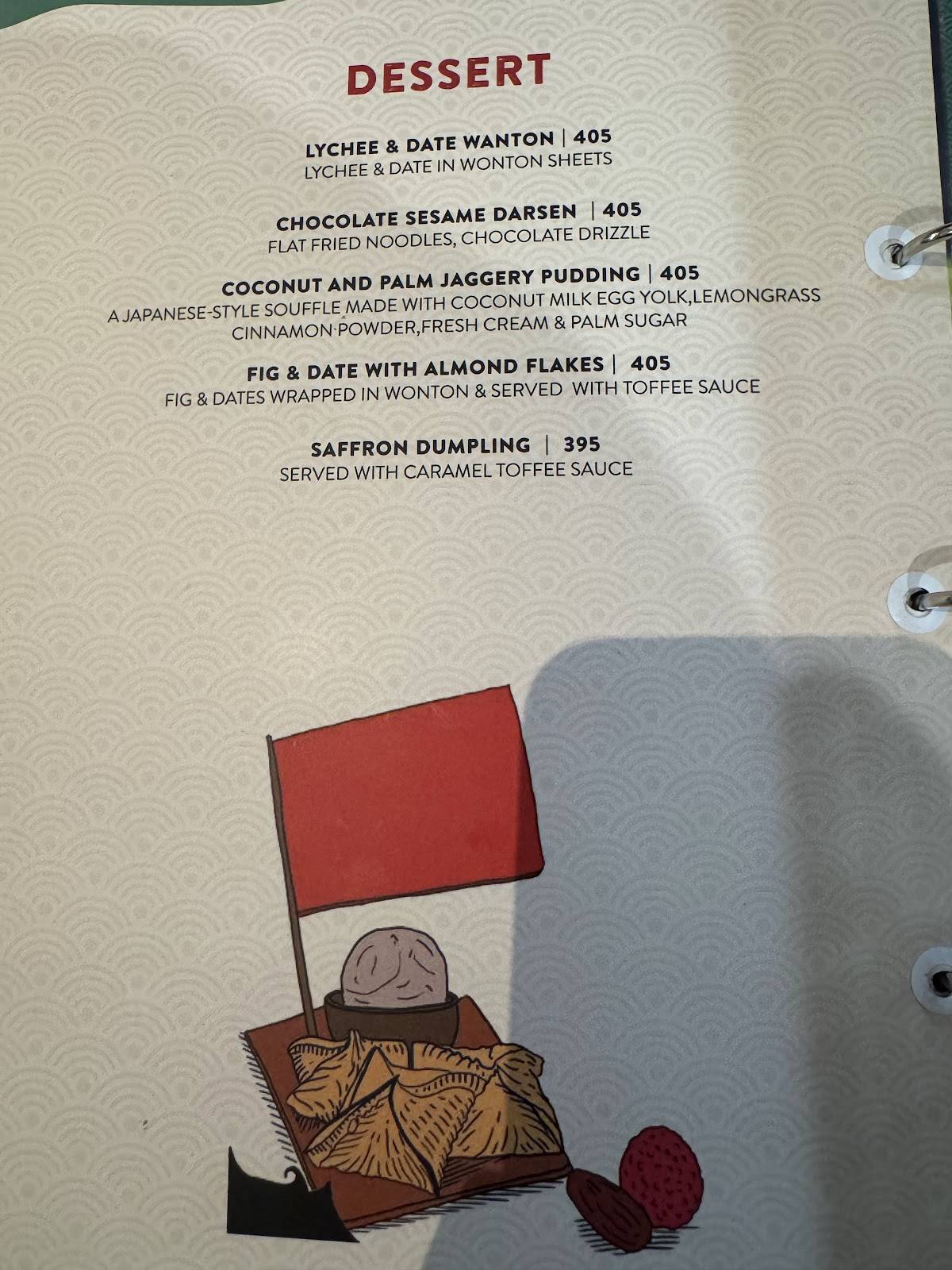 Shizusan Viman Nagar menu