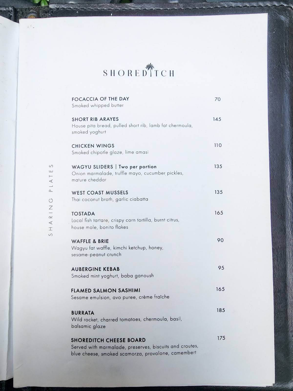 Menu At Shoreditch Restaurant Cape Town menu-at-shoreditch-restaurant-cape-town