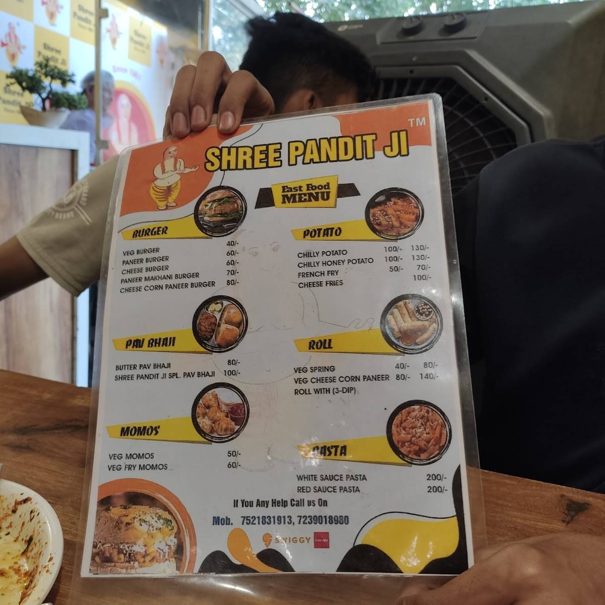 Shree pandit ji foods menu