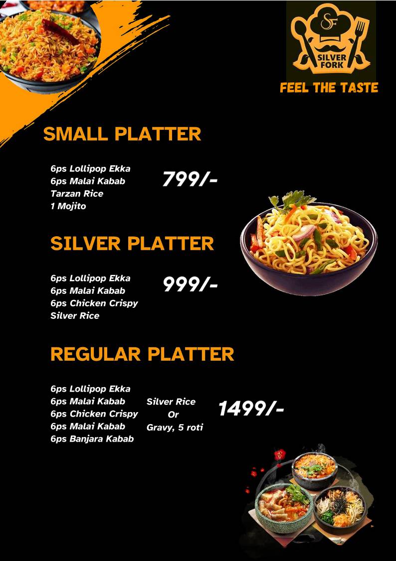Silver Fork Restaurant menu