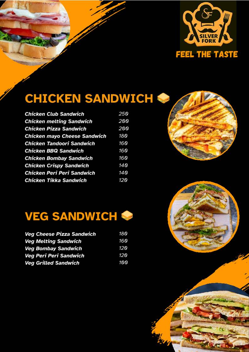 Silver Fork Restaurant menu