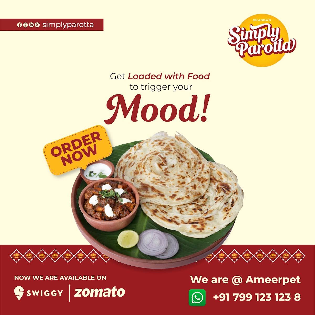 Simply Parotta by Skanda's menu