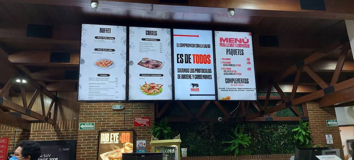 Carta del restaurante Sirloin Stockade, Metepec