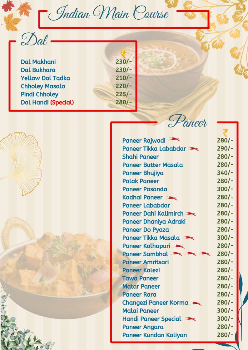 Jingalala Sweets & Restaurant menu