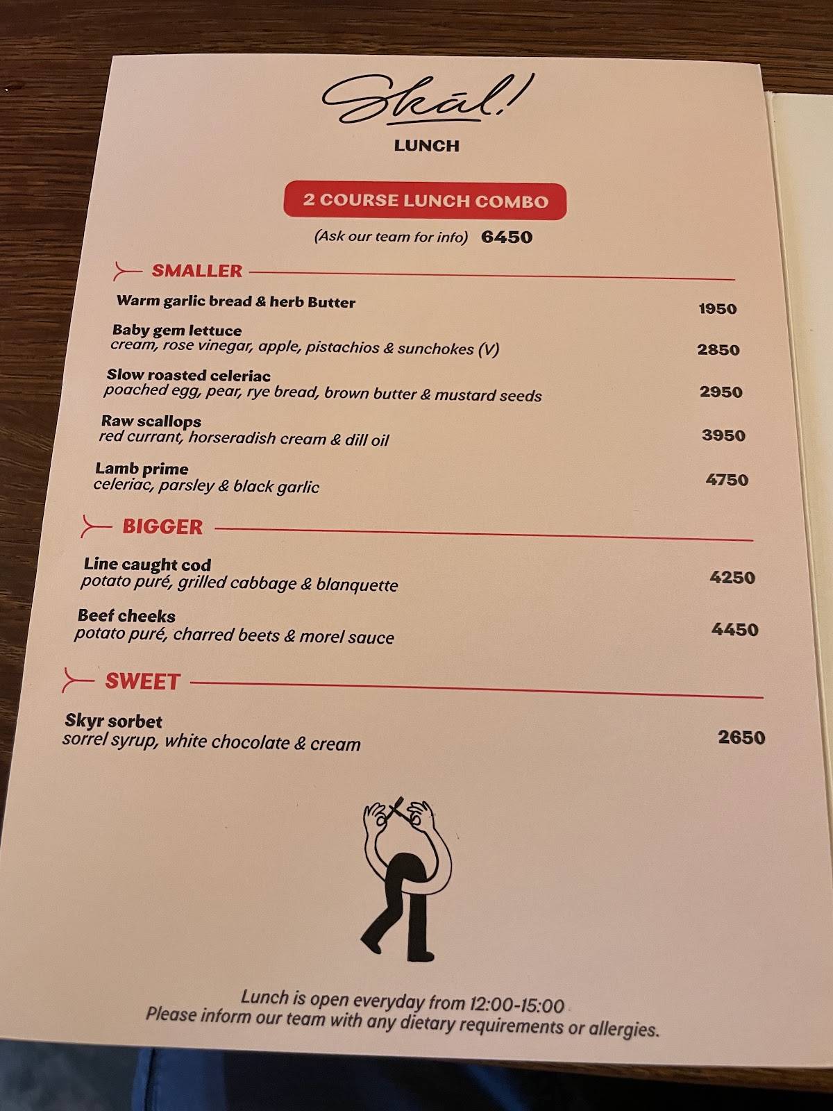 Menu de Skál!