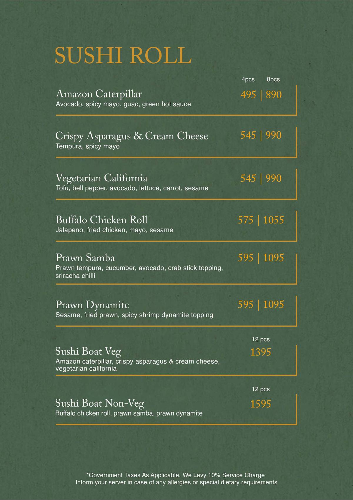 Soi 7 menu