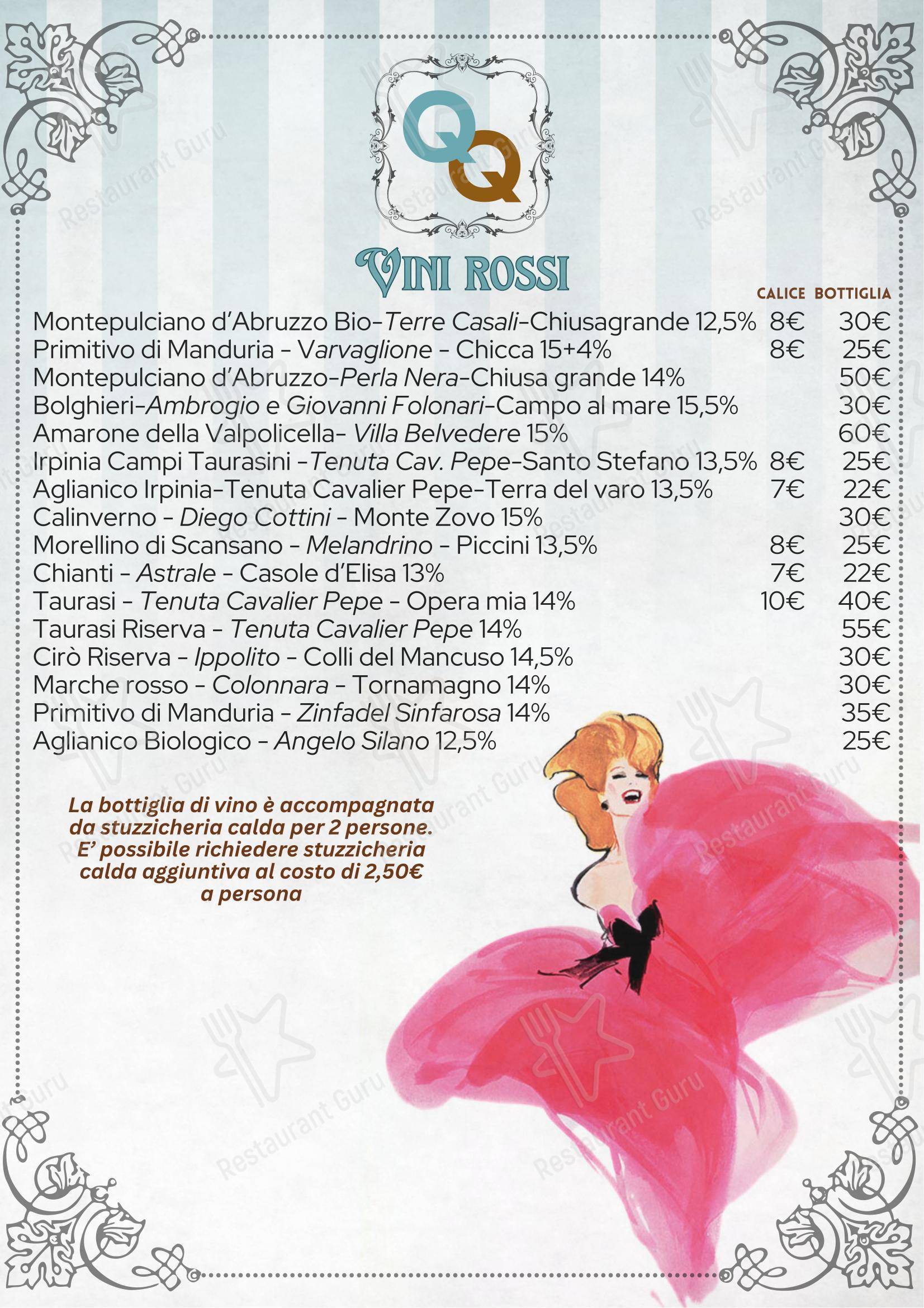 Menu di Soqquadro WineBar - Menu