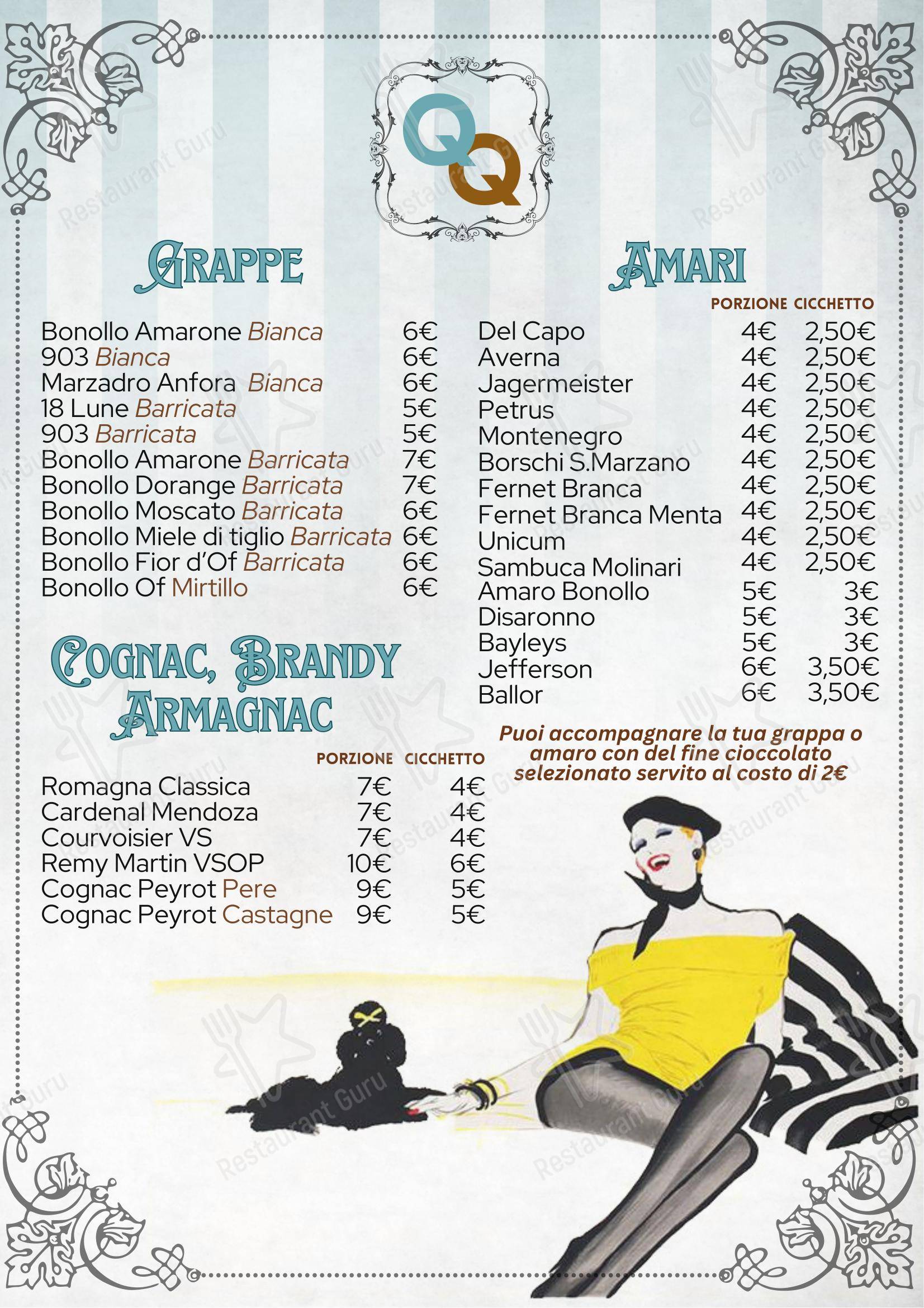 Menu per Soqquadro WineBar pub & bar