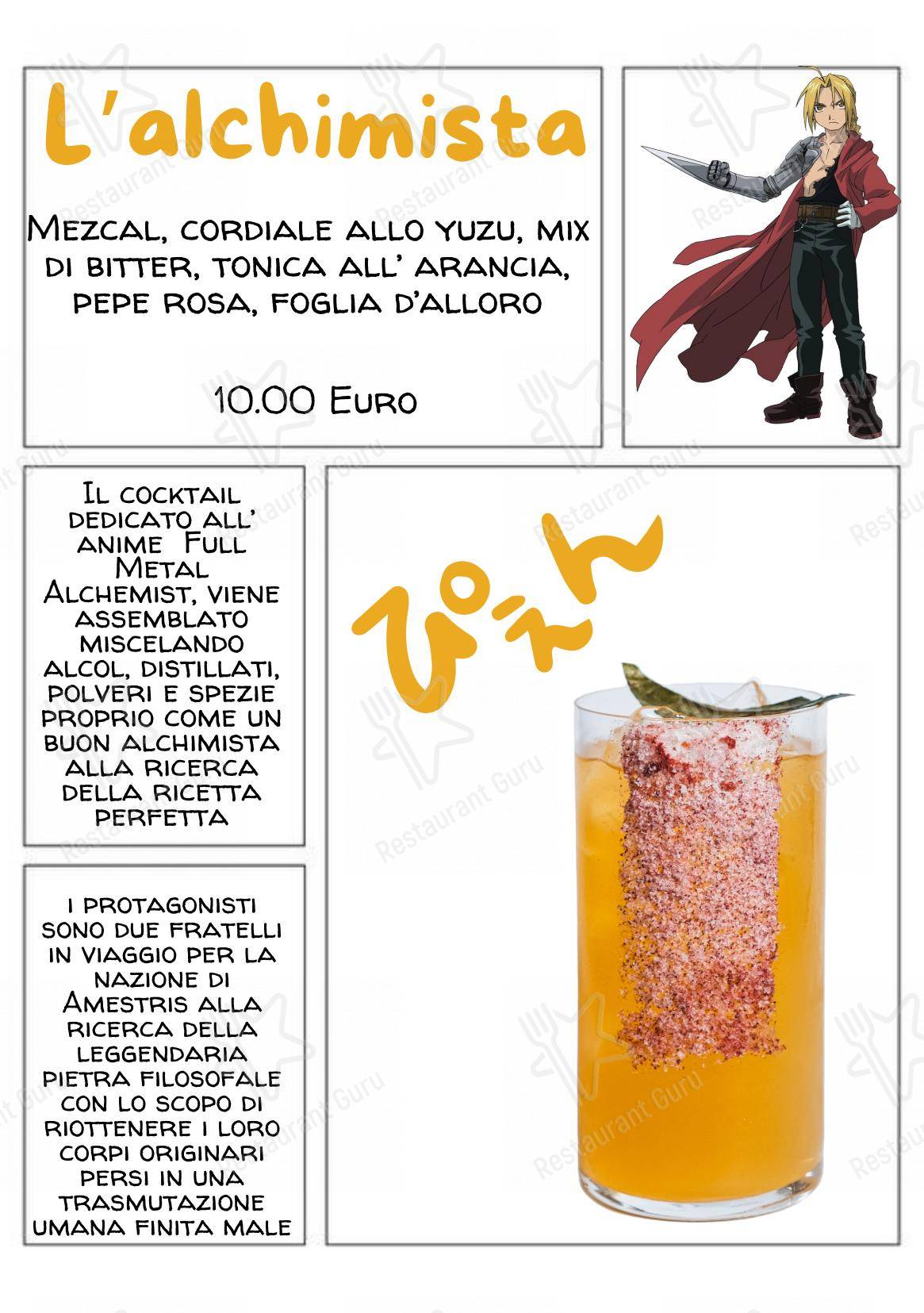 Menu bar per Soqquadro WineBar pub & bar