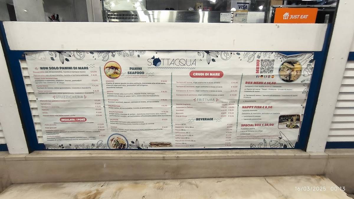 Menu di Sottacqua Fish Bar 