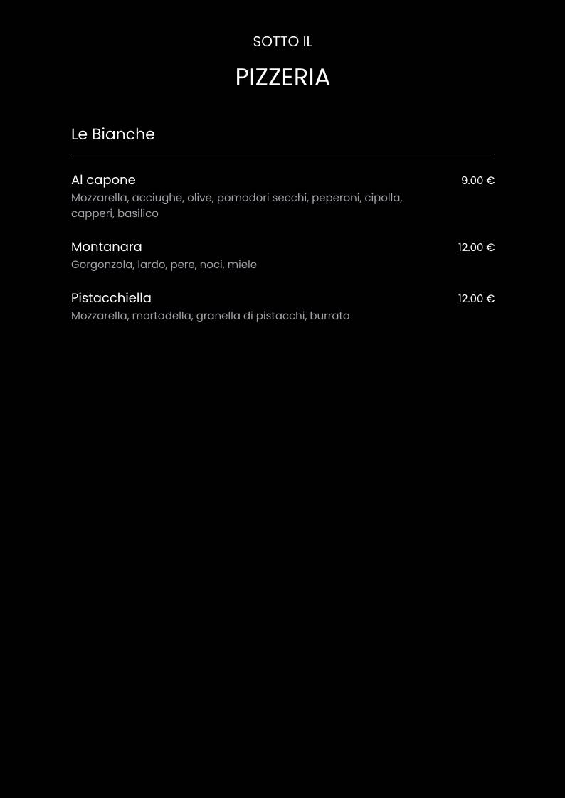 Menu di Sotto Il Albenga 