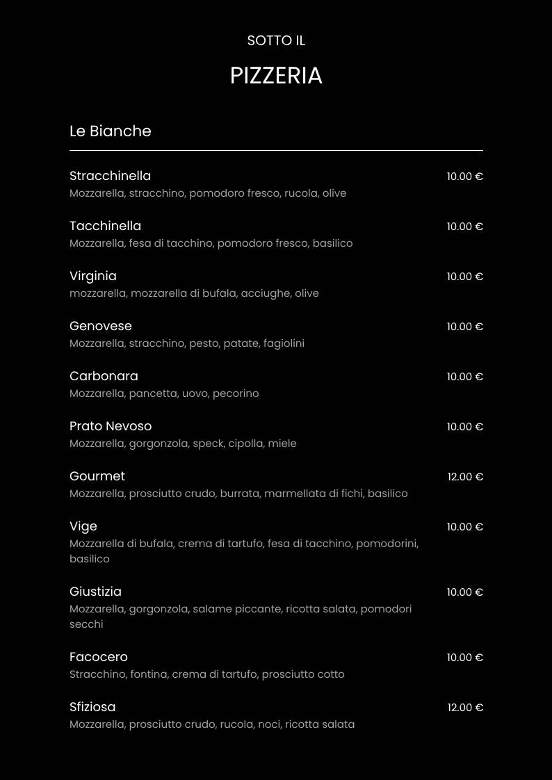 Menu di Sotto Il Albenga 