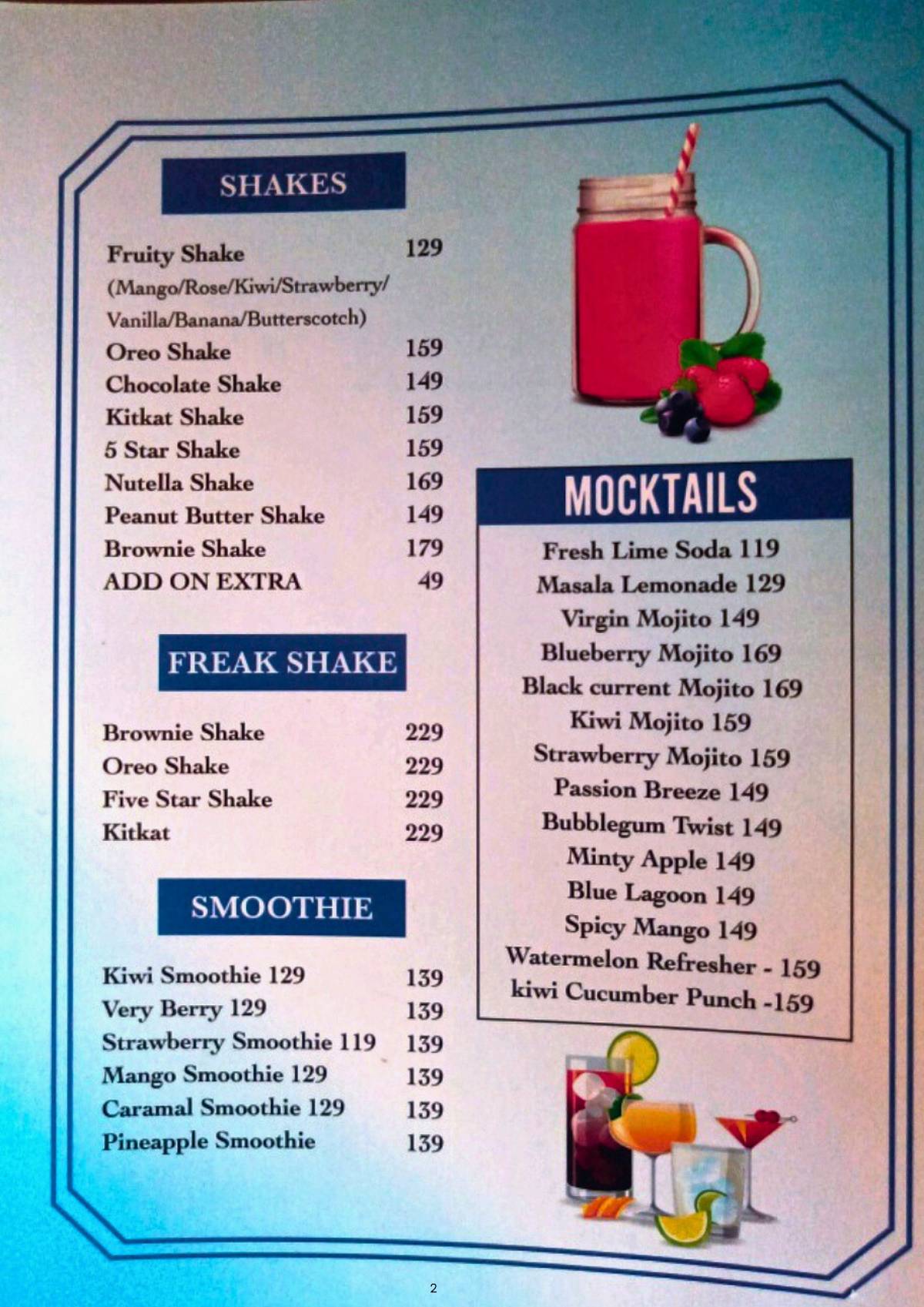 Soul Cafe and Restaurant menu