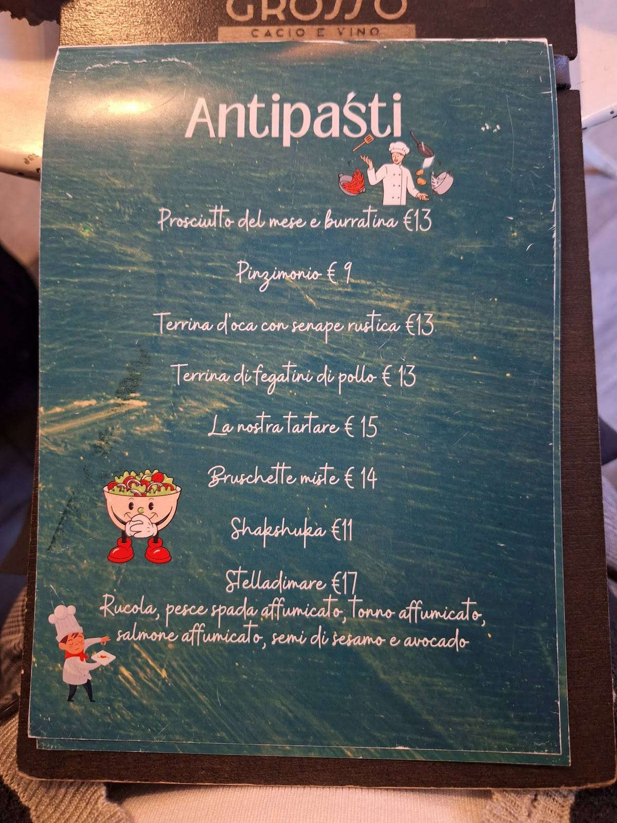 Menu di Spaccio Grosso 