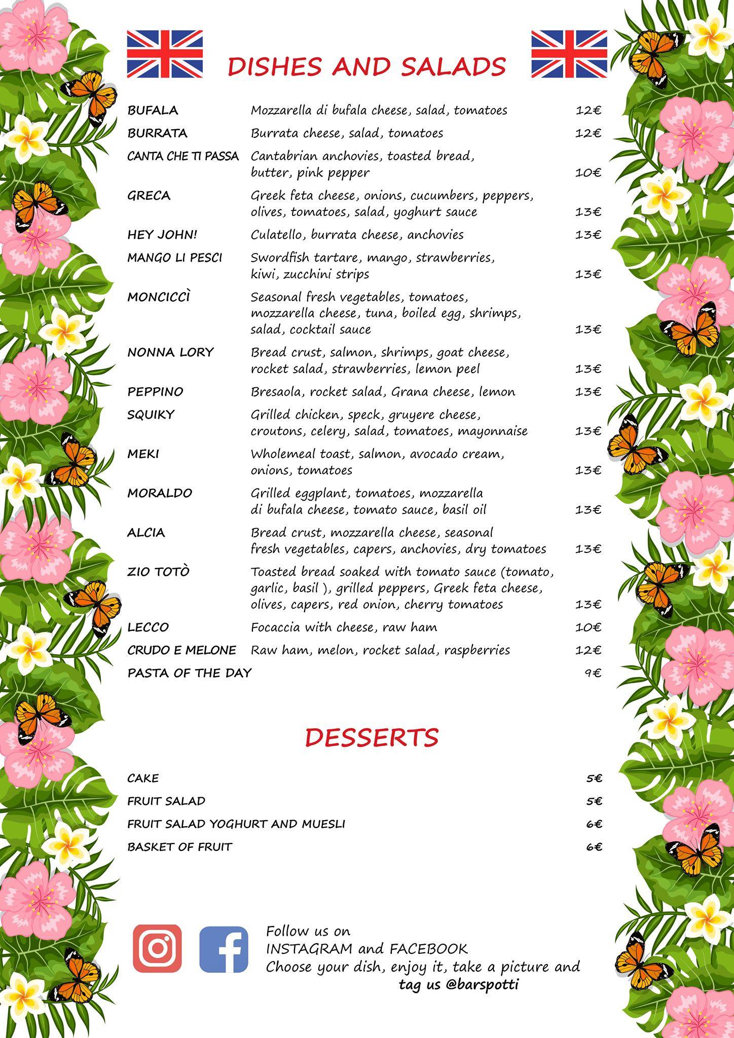 Menu di Spotti 