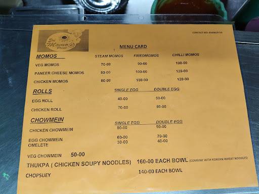Sri Momos Point menu