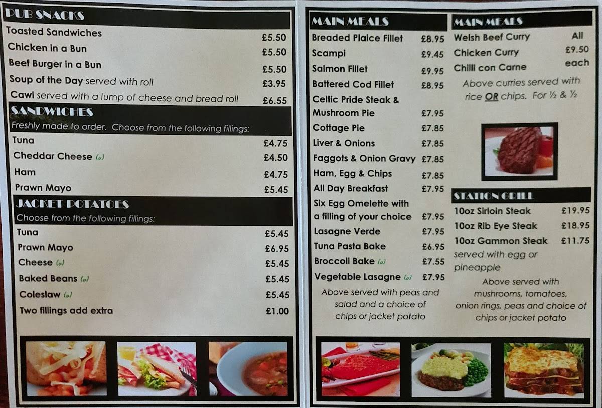 Menu at Station House pub & bar, Whitland