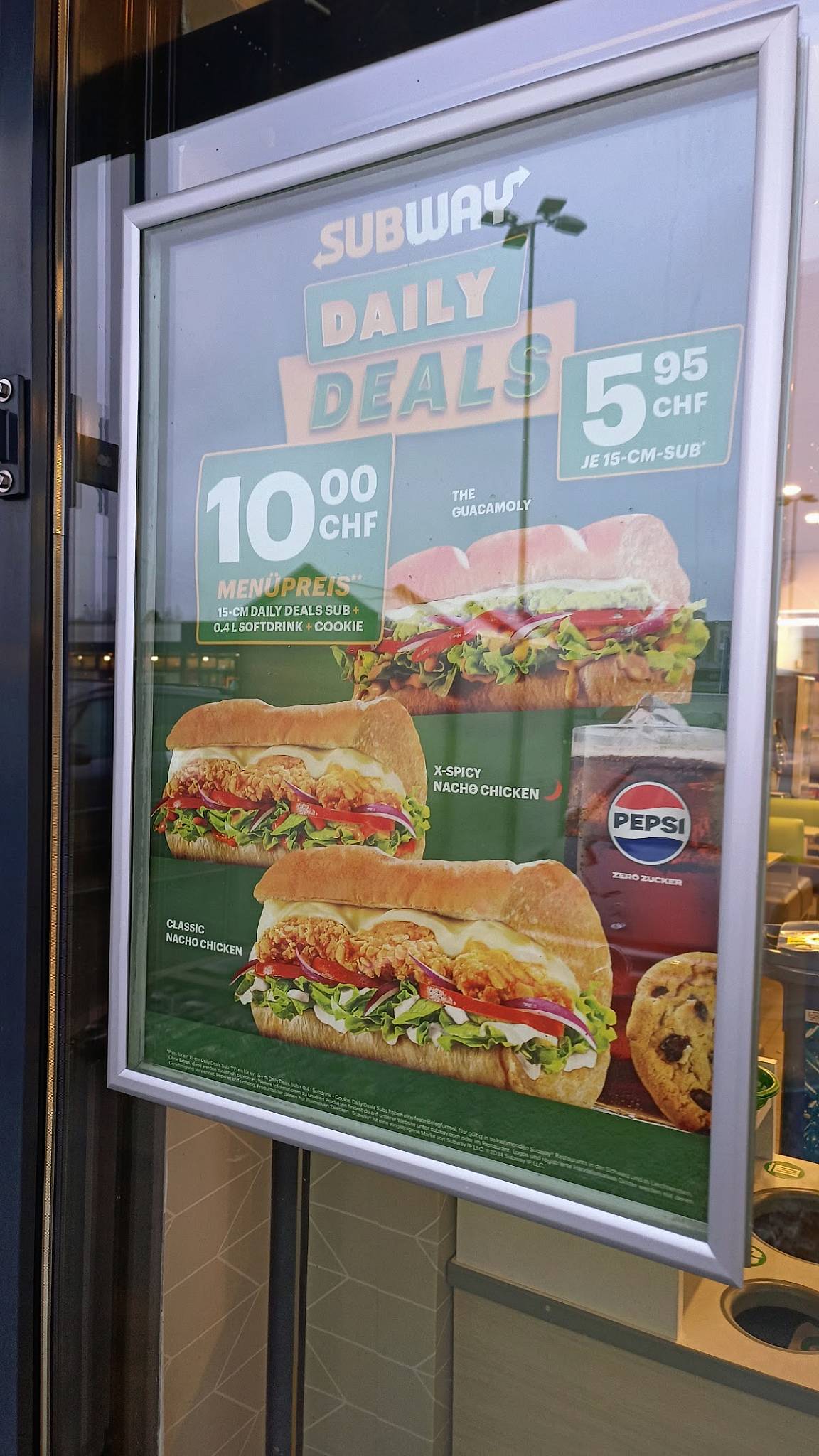 Menu di Subway 