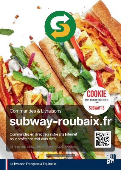 Menu de Subway