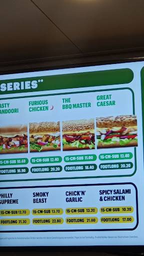 Menu di Subway 