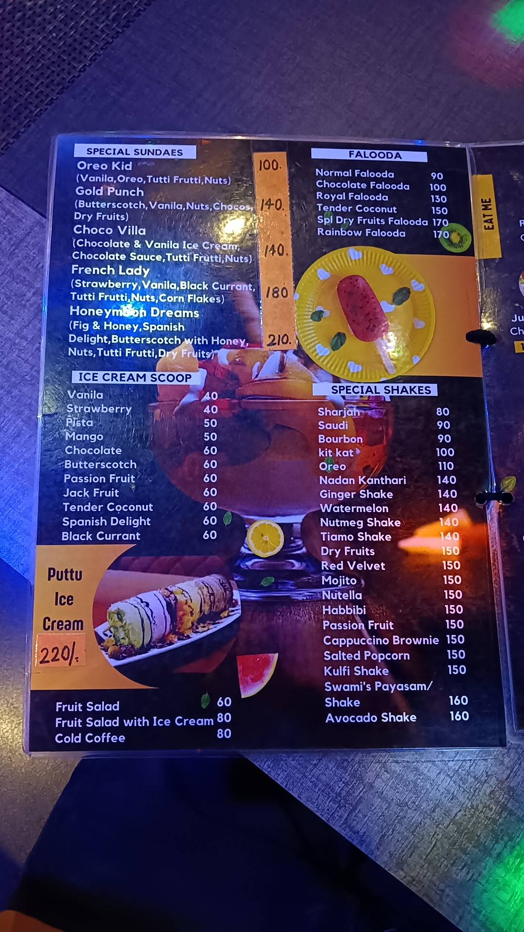 Sugar Cube Delights menu