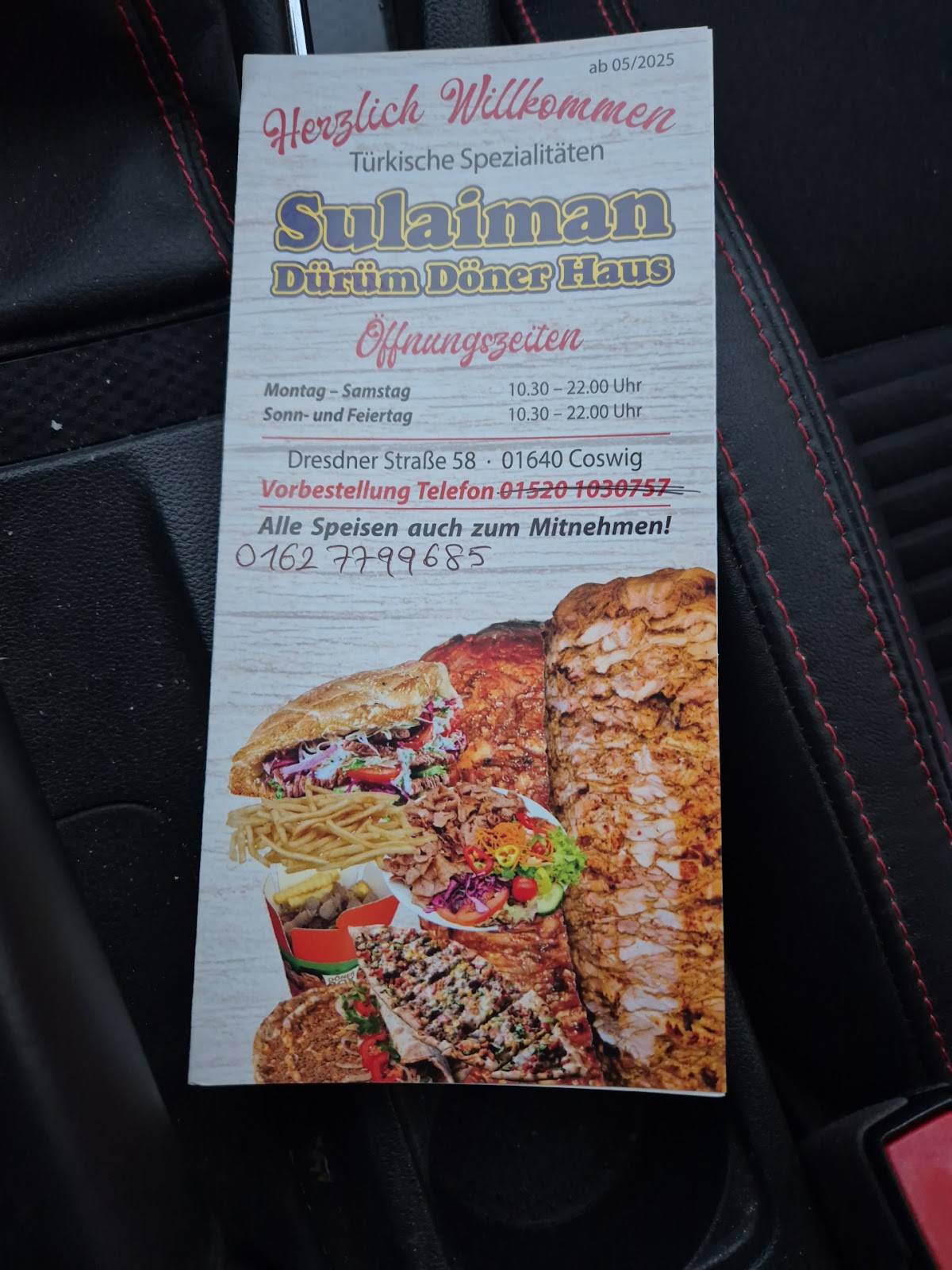 Menu de Sulaiman Döner