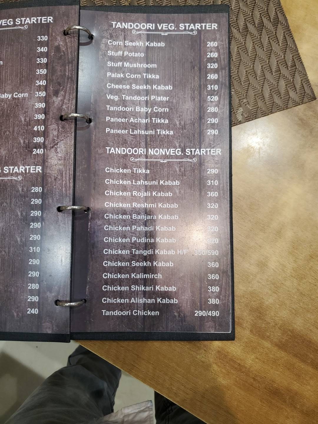 Sunny Restaurant menu