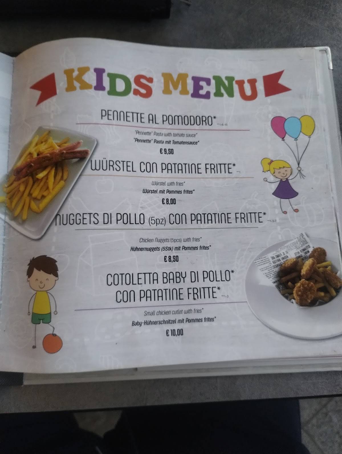 Menu di Sunset Bar Beach Pacengo 