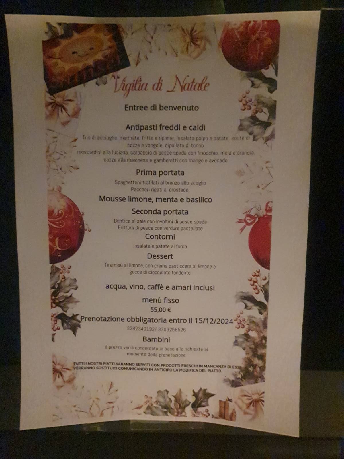 Menu di Sunset Birreria Pizzeria 